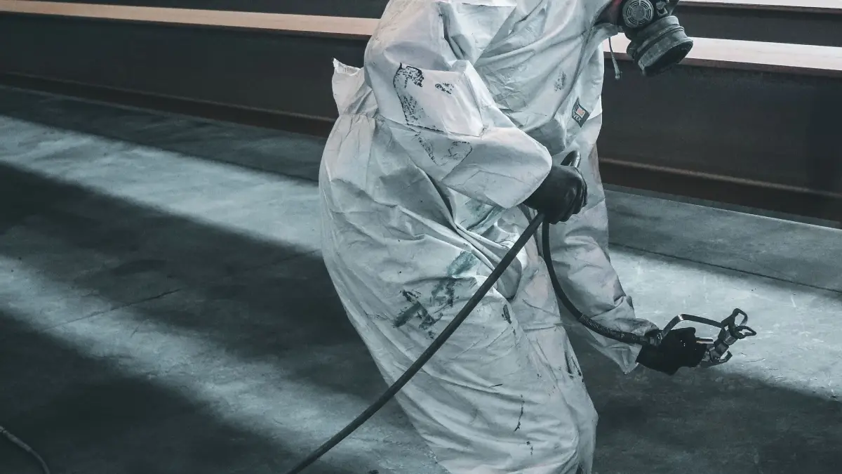Aanbrengen van een beschermende coating op een industriële constructie
